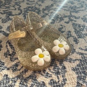 Gold jelly toddler girl shoes